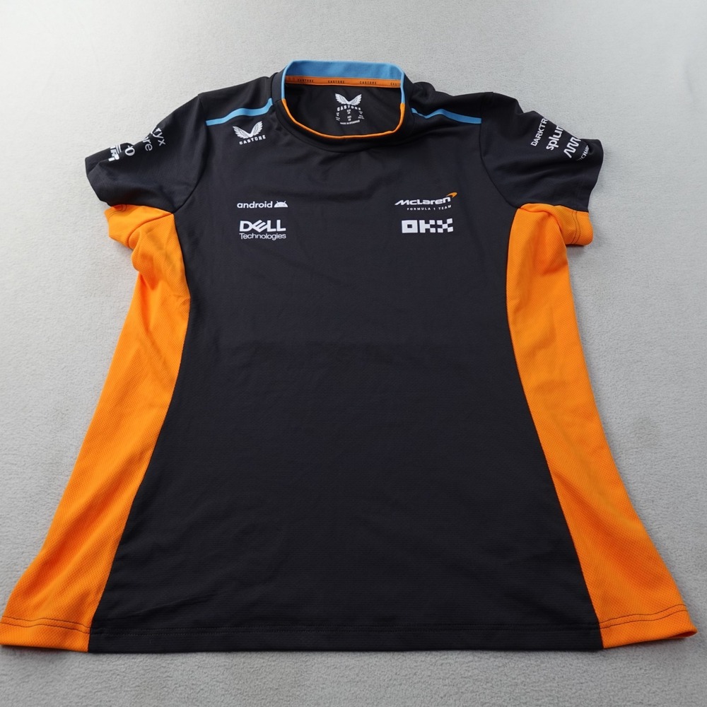 Castore McLaren F1 Team Shirt Womens 12 Black Papaya Formula 1 Racing Jersey